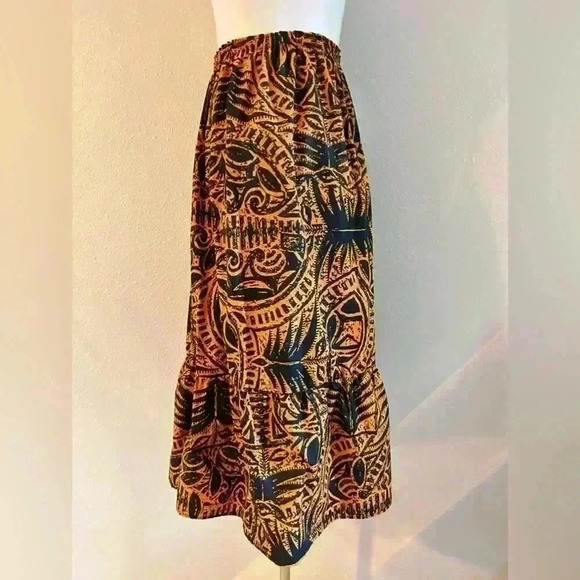 Tribal Print Midi Skirt - Size 6 - Picture 2 of 2
